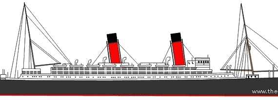 Корабль SS Carmania [Ocean Liner] (1893) - чертежи, габариты, рисунки